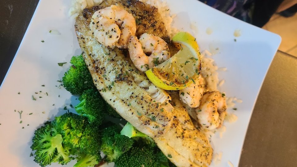 Lemon Pepper Tilapia Filet & Shrimp